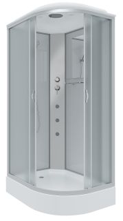 Душевая кабина Niagara NG-3312-14LG с гидромассажем 120x80см серебро/матовое